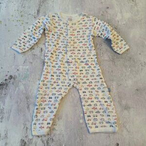🧲🚗 Magnetic Me Organic Cotton Onsie – Transportation Print  - Size: 6-9 Months